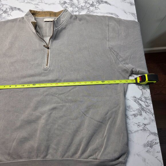 Orvis Men's Orange Gray Quarter Zip Longsleeve Pullover Sweatshirt Bundle (Flaw) - Picture 5 of 15